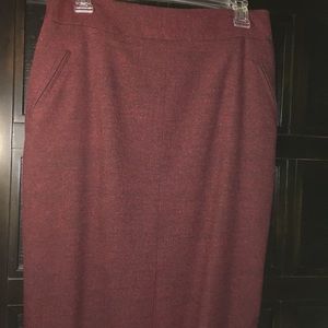 Winter Wool Pencil Skirt